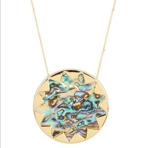 House of Harlow Abalone Sunburst Pendant Necklace